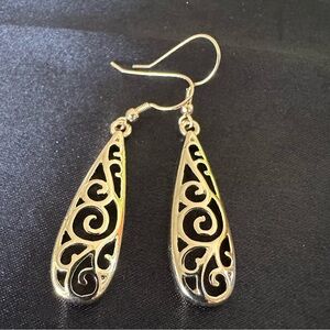 Gold over 925 Sterling Silver Filigree Earrings |Swirl Boho Artisan Design